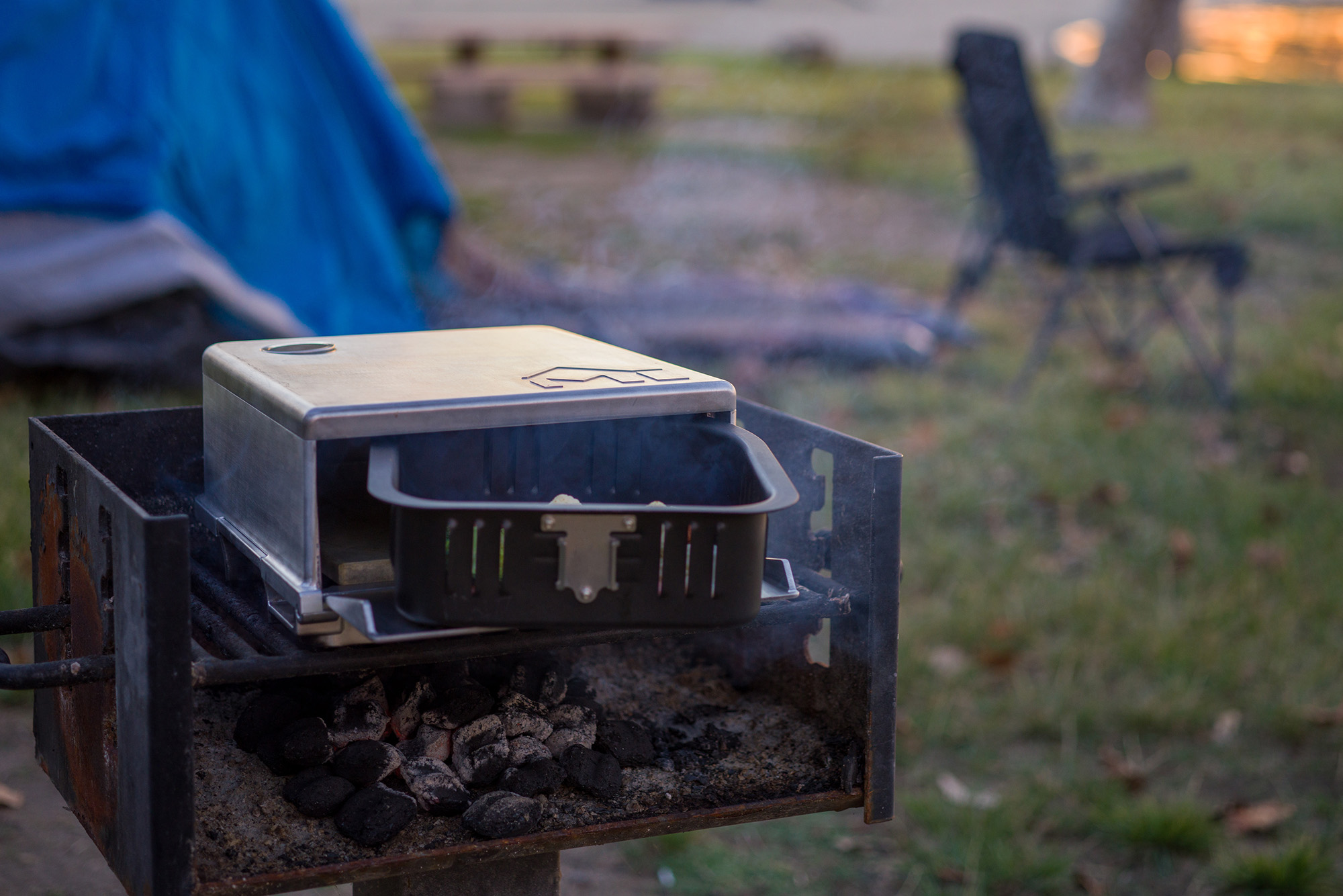 Stakk camp cookerat campsite