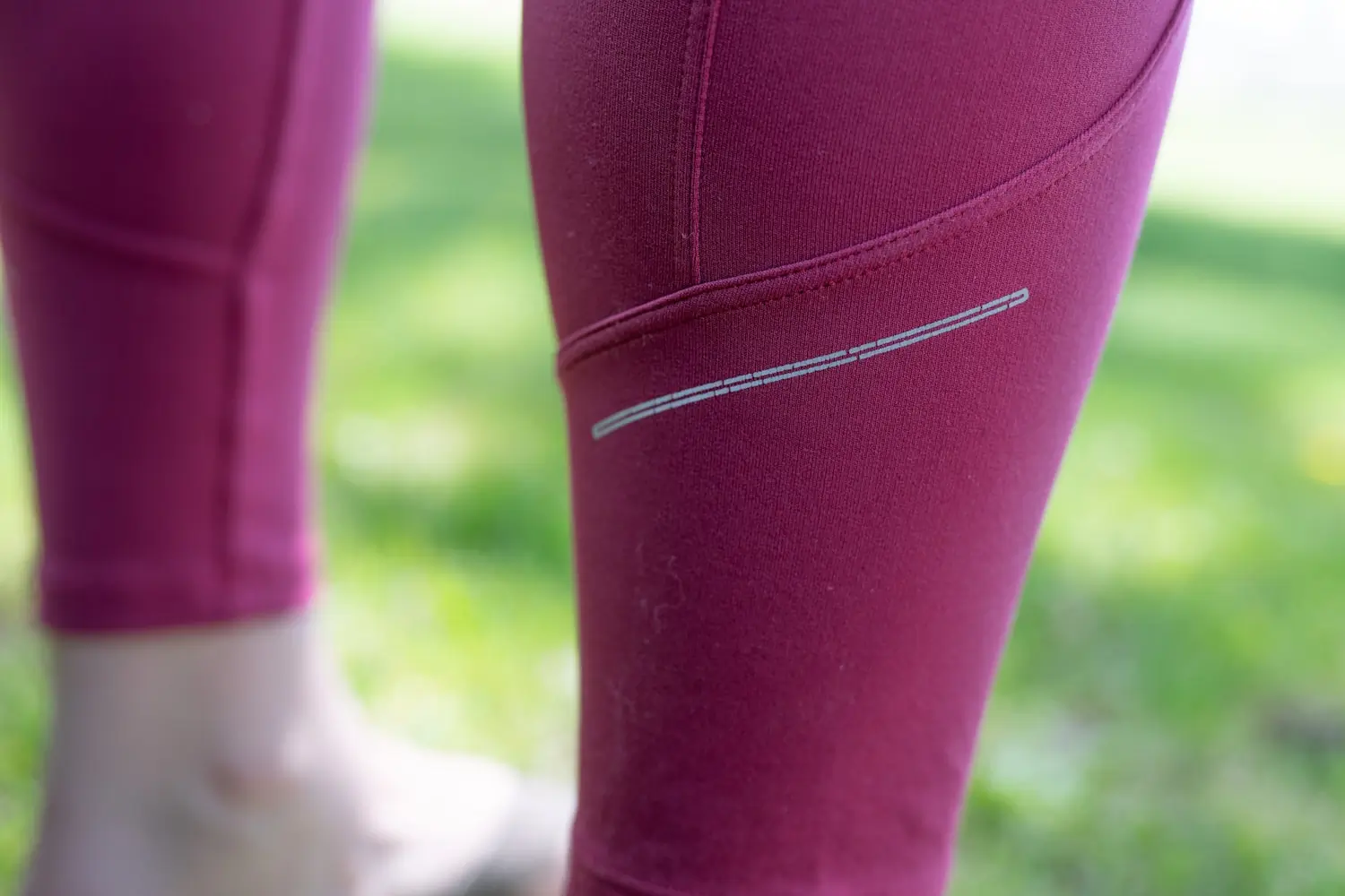 A close-up of a Stio Women's Glide High Rise Tech Tight