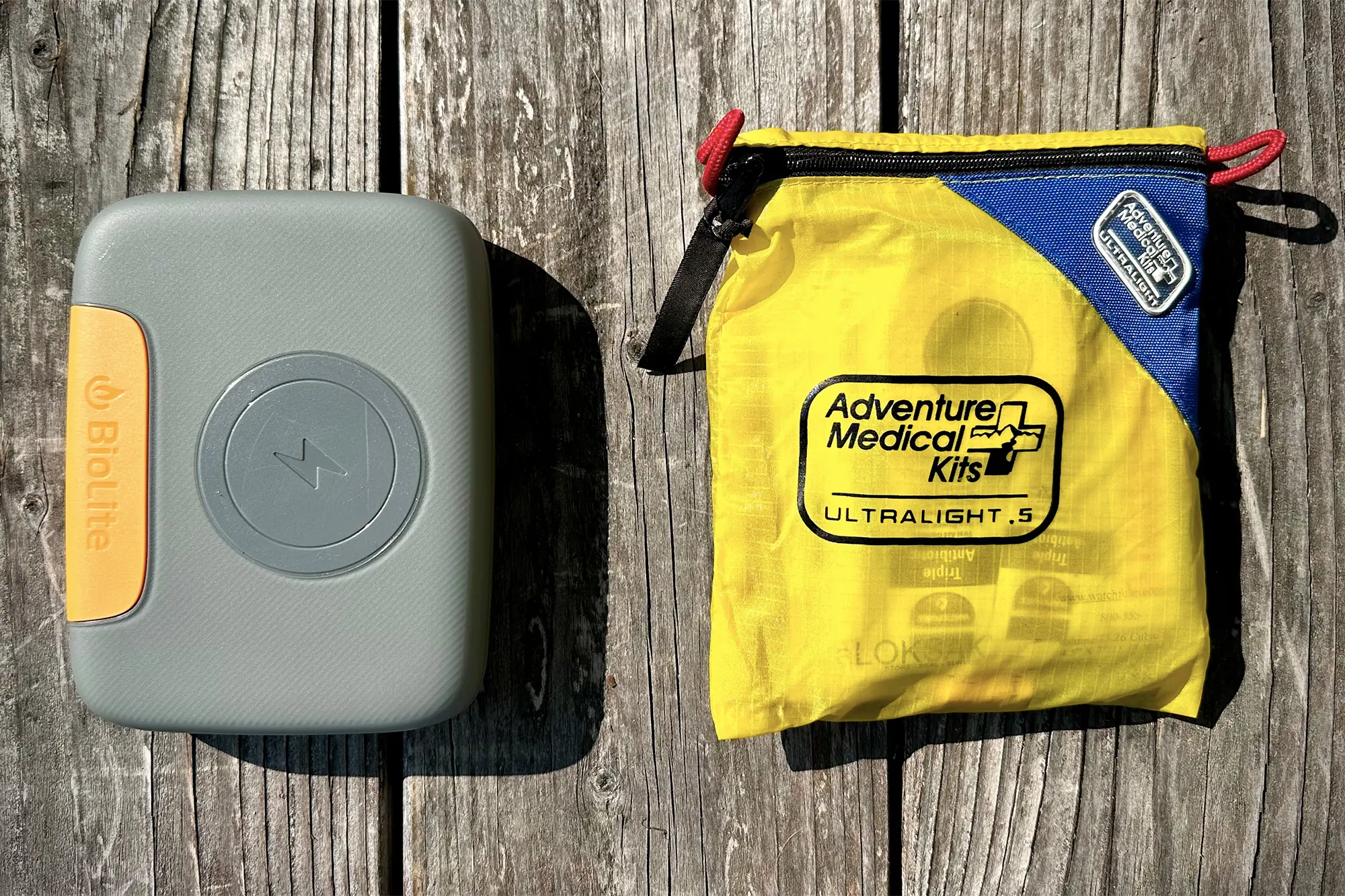 BioLiite Charge 100 Max next to adventure medical kit