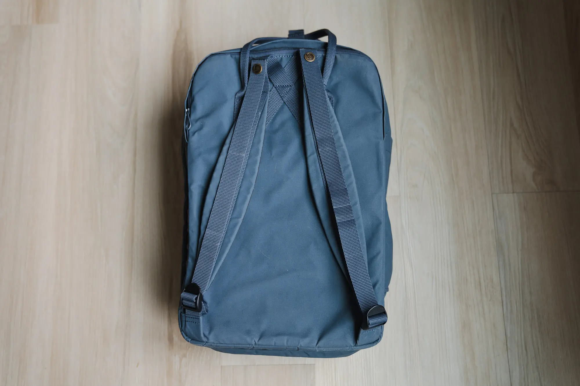 View of the Fjallraven Kanken straps