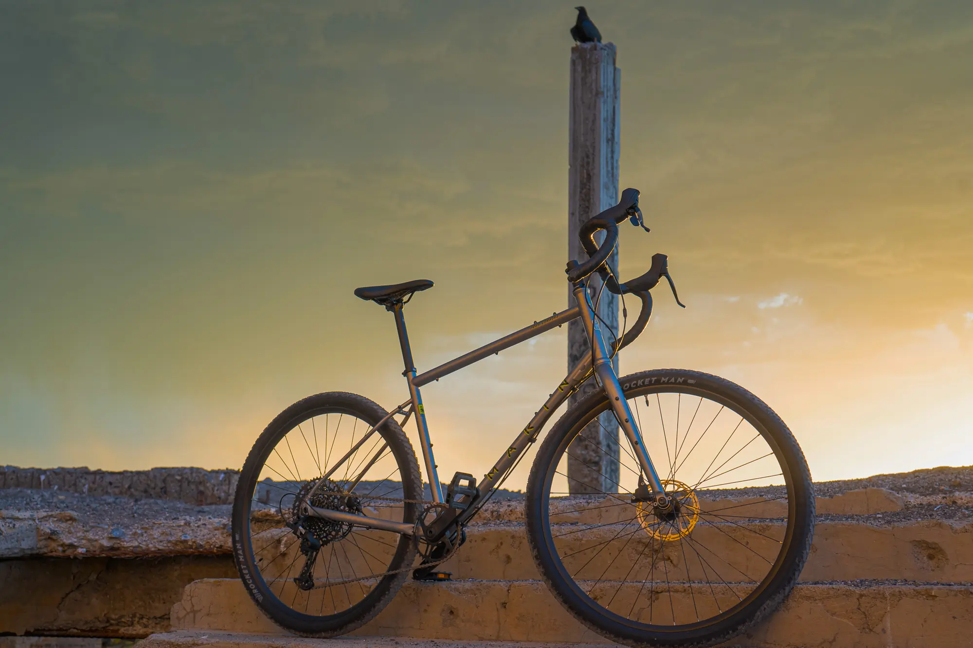 2024 Marin Four Corners 2 gravel bike at sunset