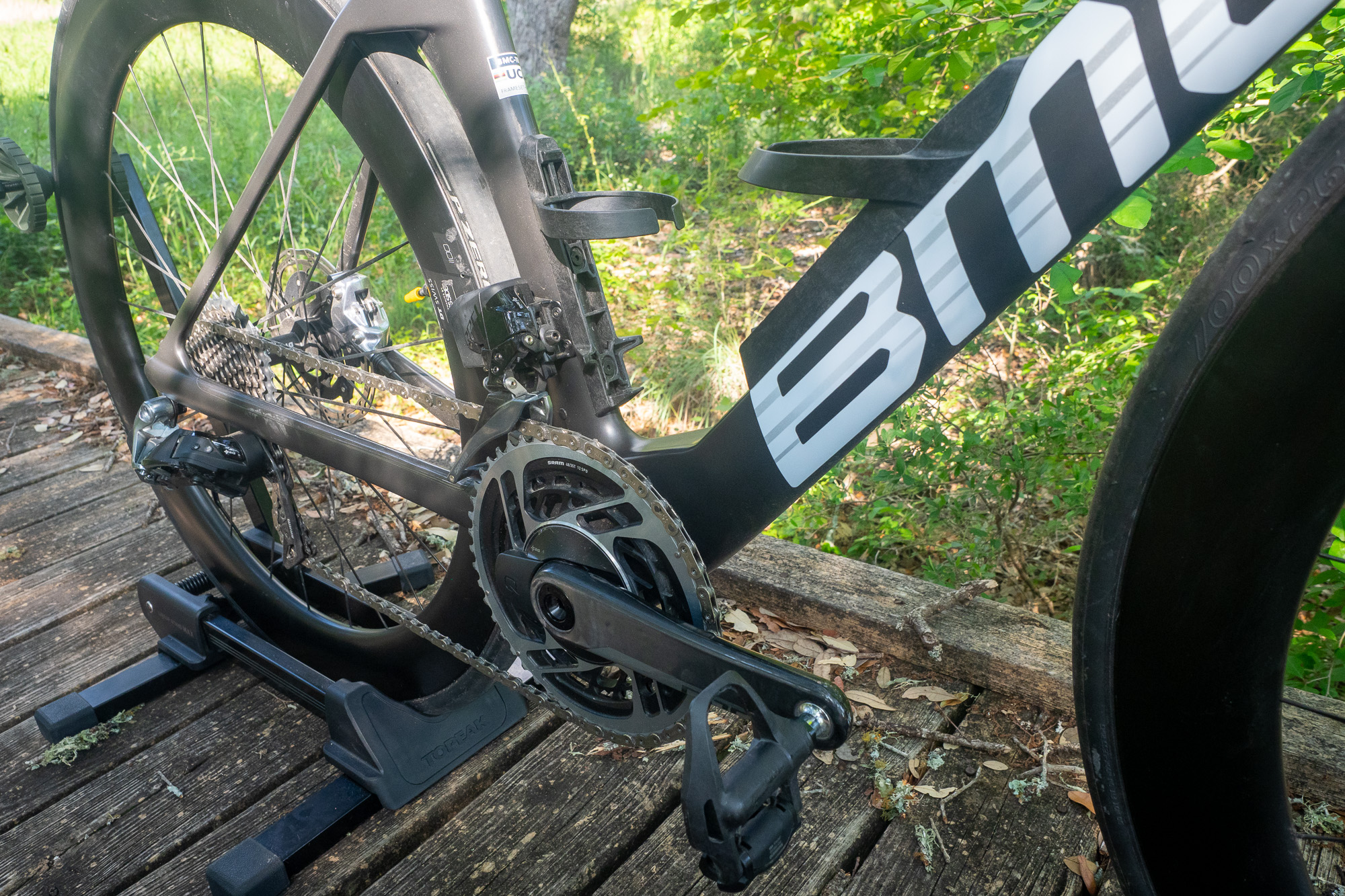 SRAM Red eTap AXS drivetrain on a 2024 BMC Teammachine R 01 LTD