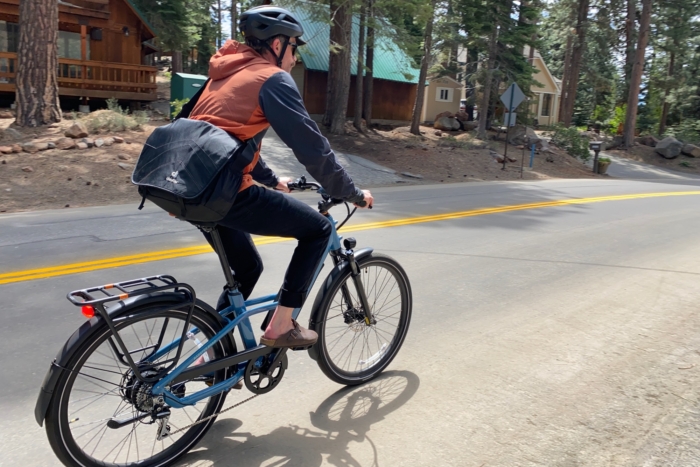 The author riding the Rad Power Radster Road