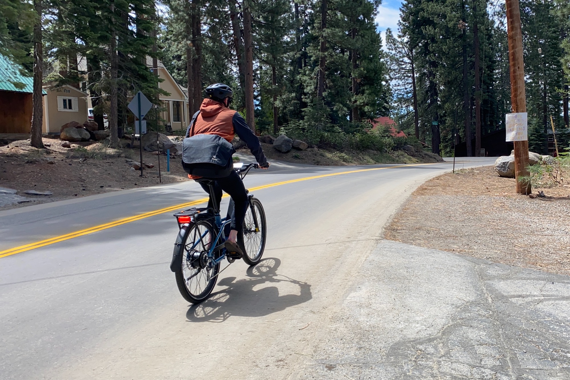 The author riding the Rad Power Radster Road electric commuter bike