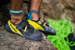The Scarpa Arpia V climbing shoe outdoors