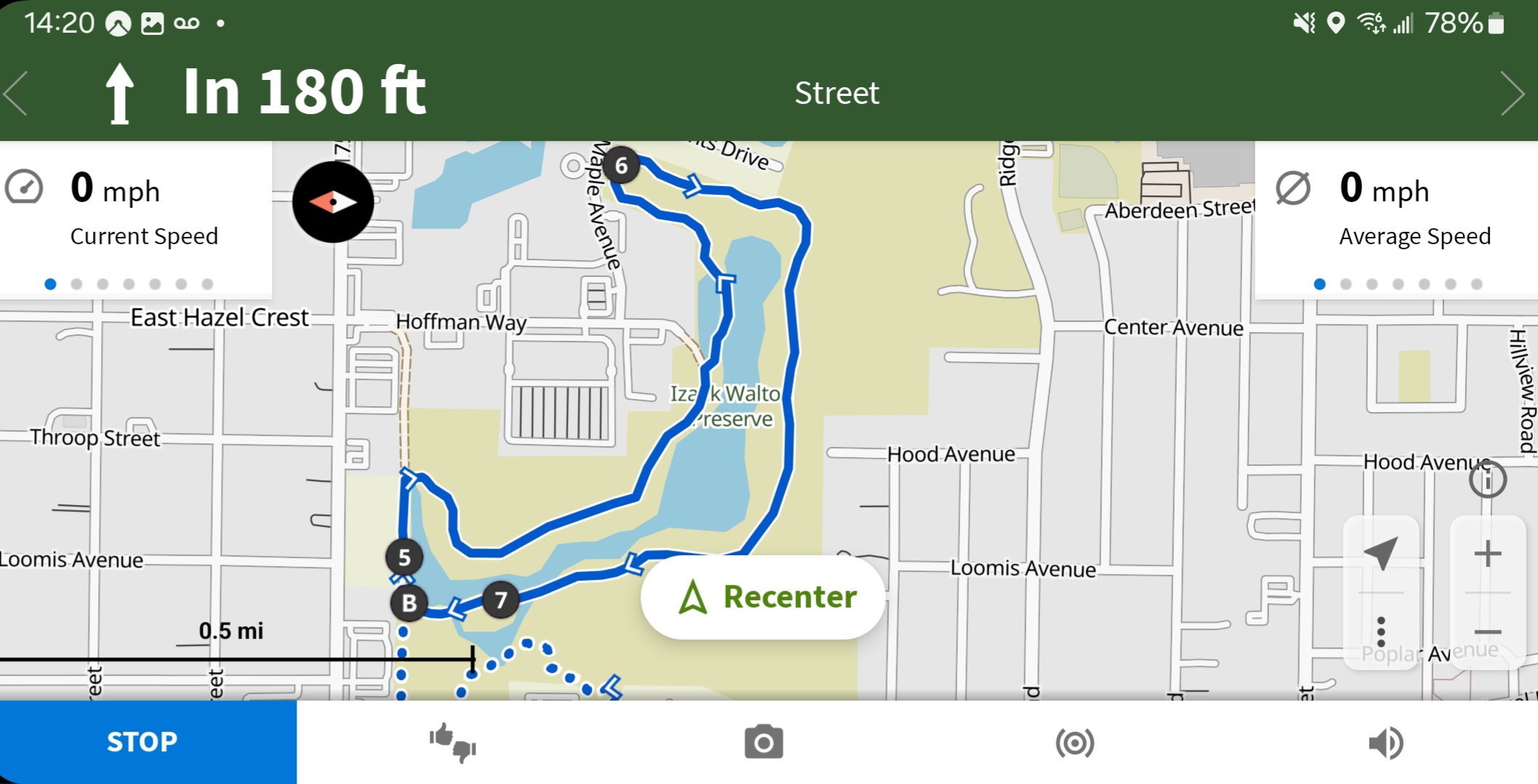desktop screenshot of Komoot cycling navigation app