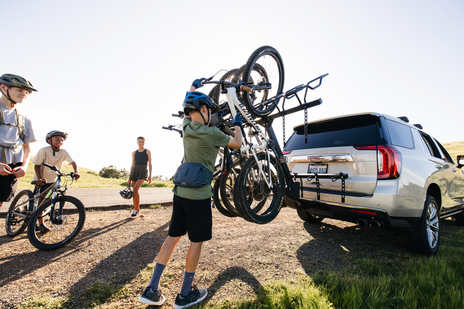 Thule Revert Bike Rack and cyclists