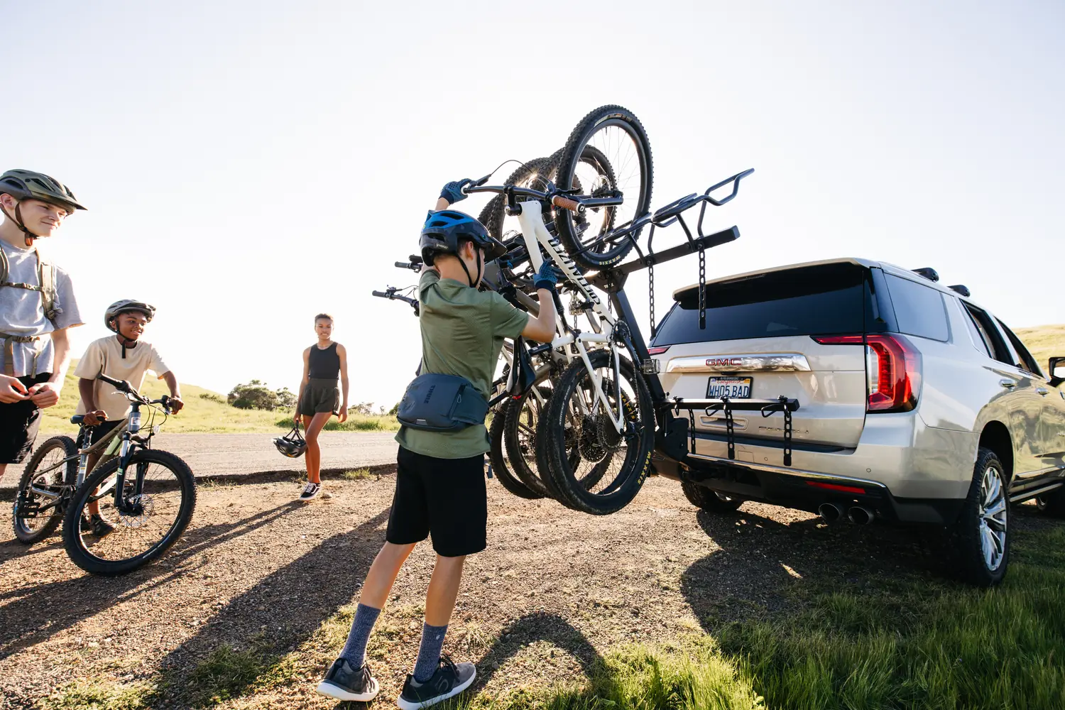 Thule Revert Bike Rack and cyclists