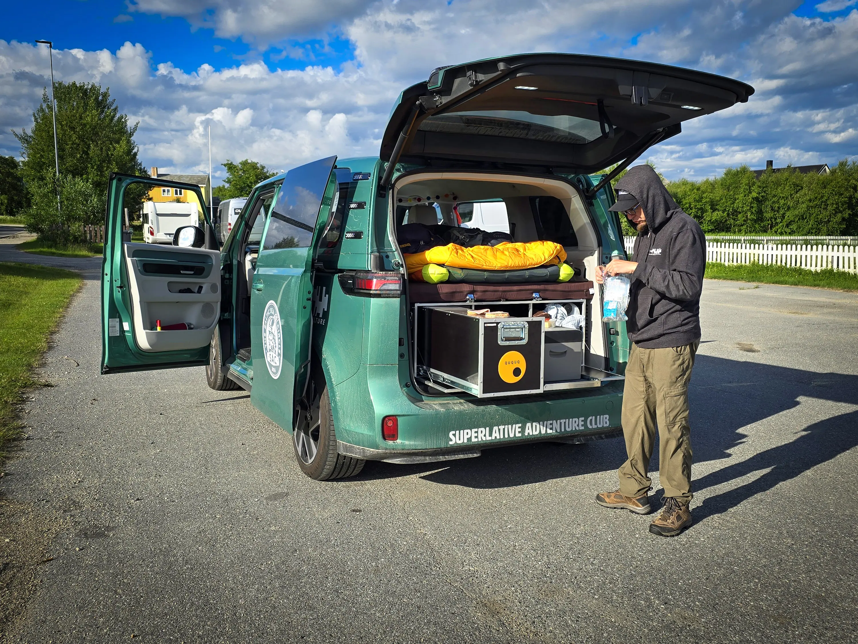 VW ID. Buzz van life breakfast