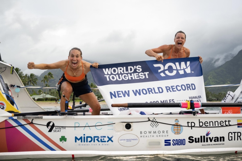 Underdog BFFs Break Pacific Rowing Record