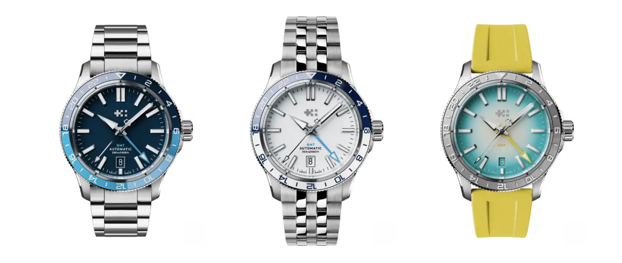 The C60 Trident Pro GMT comes in three colors and strap options