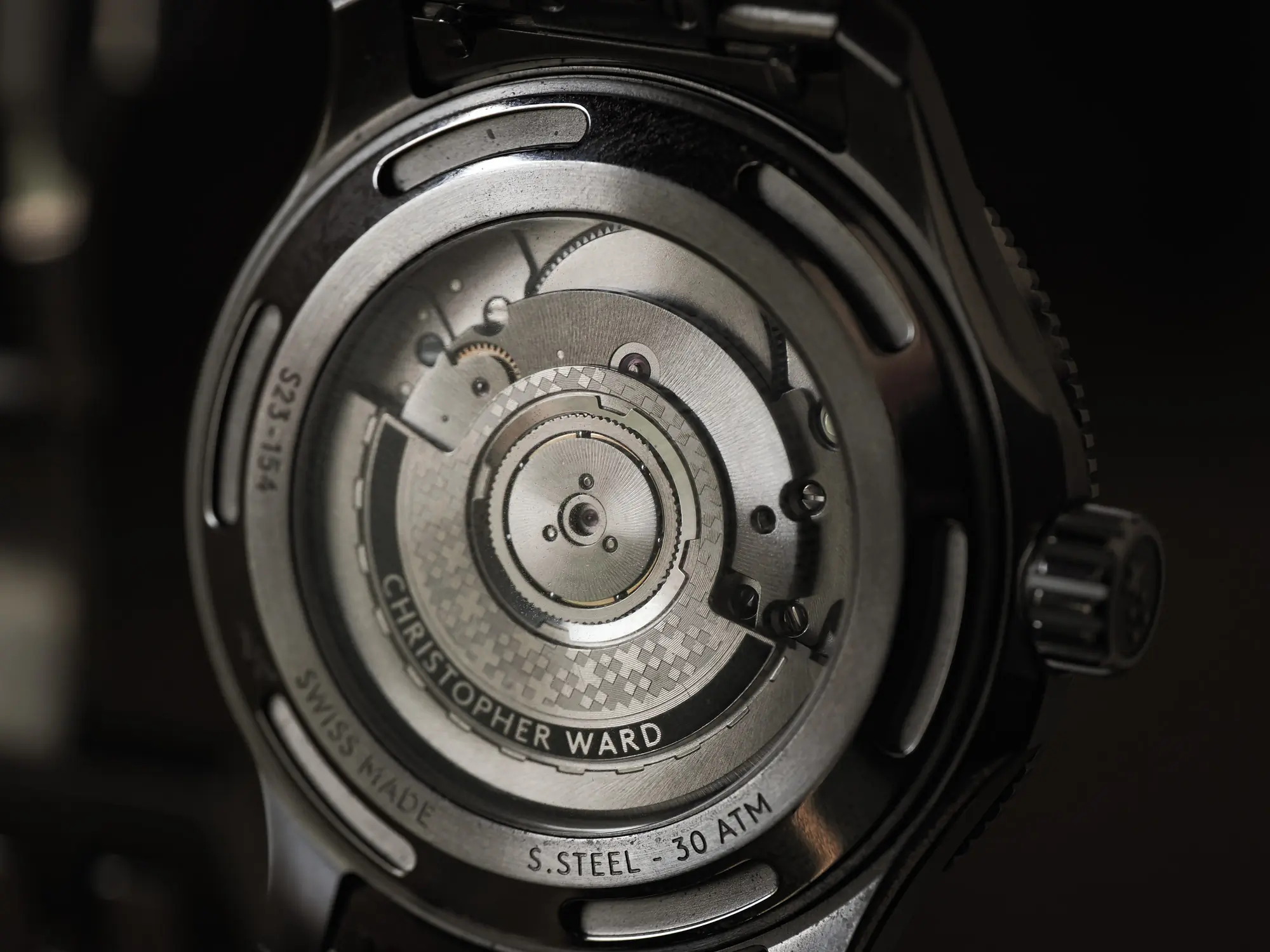 Christopher Ward C60 Trident Pro 300 GMT caseback