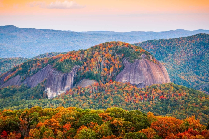 Pisgah,National,Forest,,North,Carolina,,Usa,At,Looking,Glass,Rock