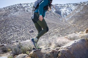 woman hiking in salomon x ultra 4 mid gtx hiking boots