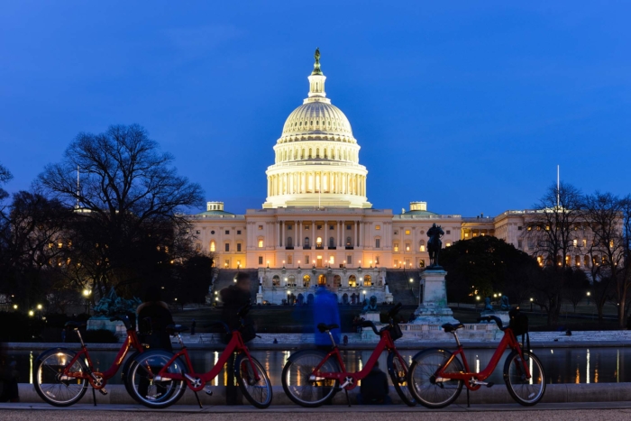 Washington DC - Capitol building at night