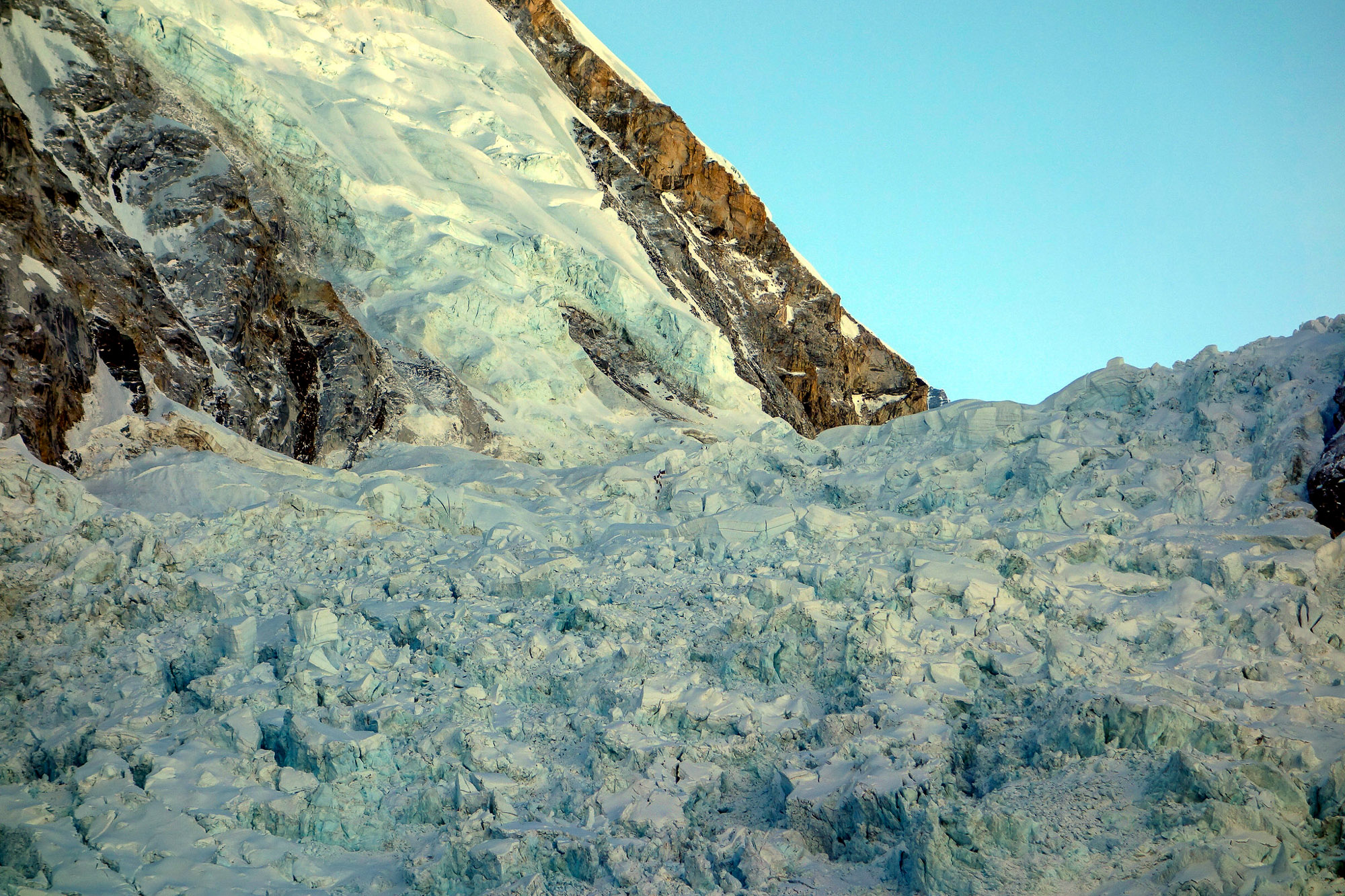 Khumbu Icefall on Everest after the April 2014 avalanche