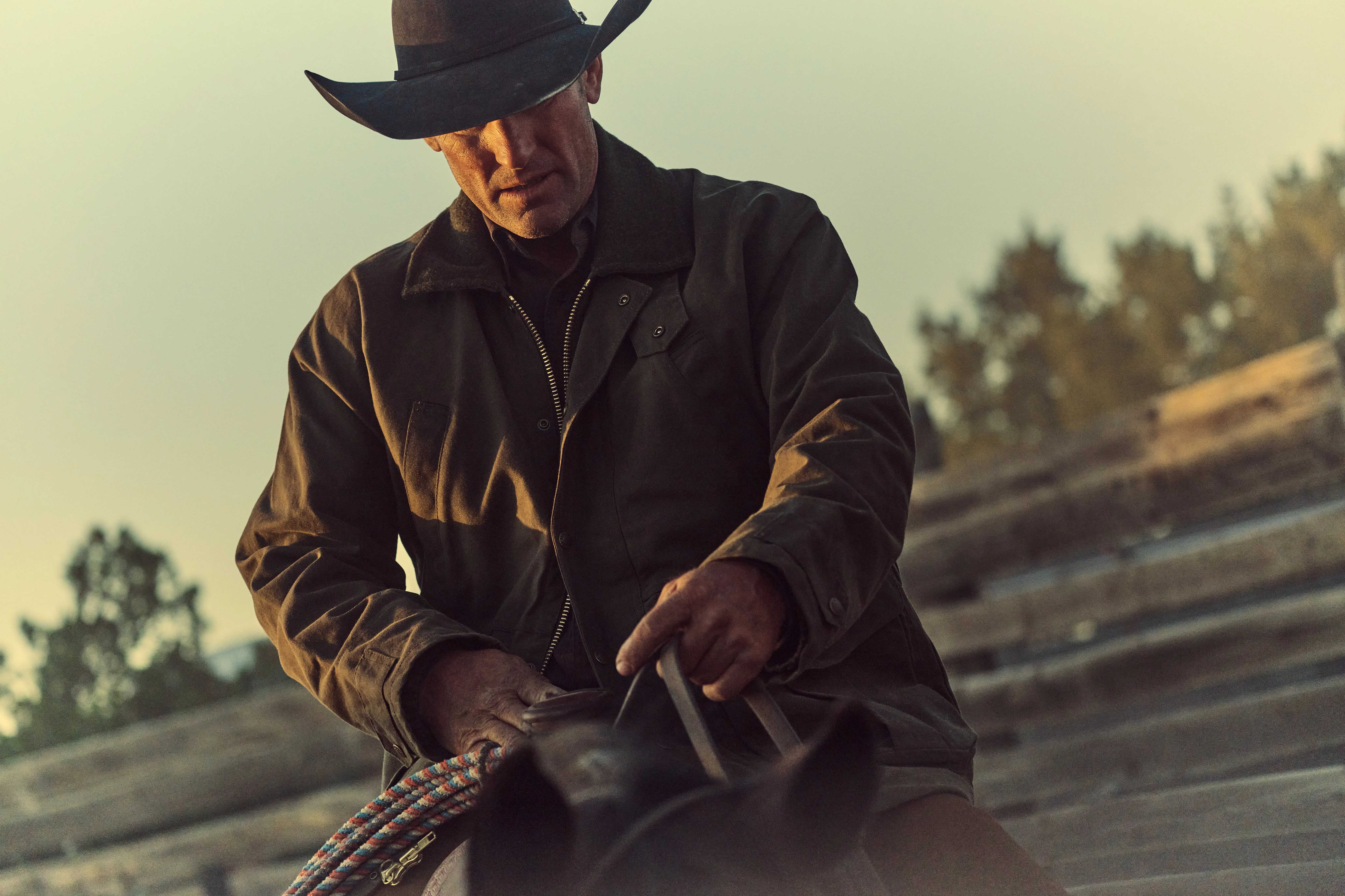 Filson tin cloth jacket fall west