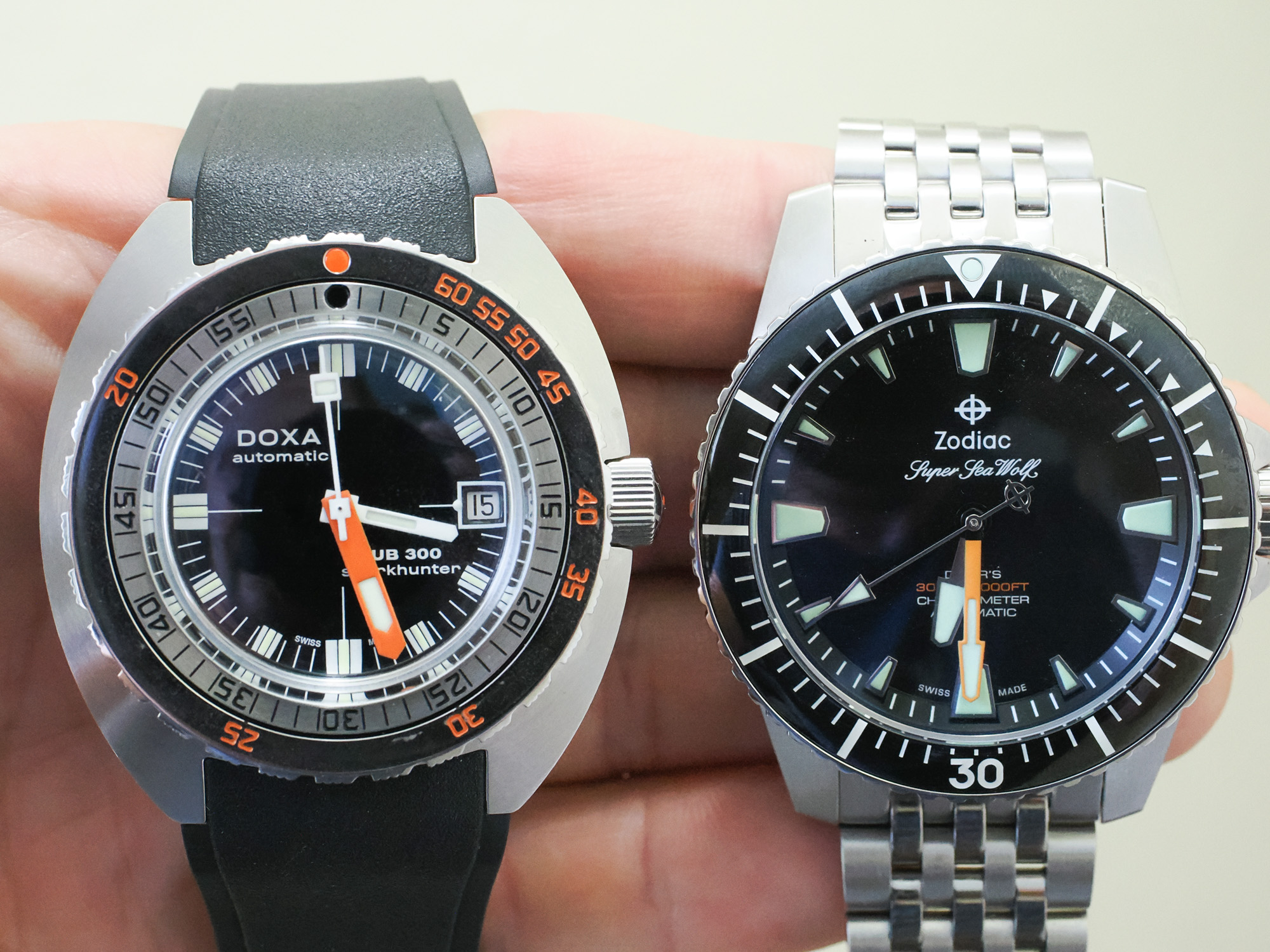 DOXA SUB 300 versus Zodiac Super Sea Wolf