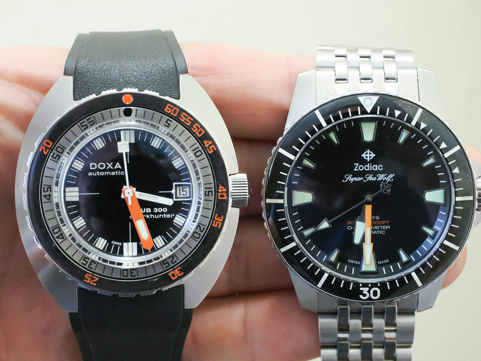 DOXA SUB 300 versus Zodiac Super Sea Wolf
