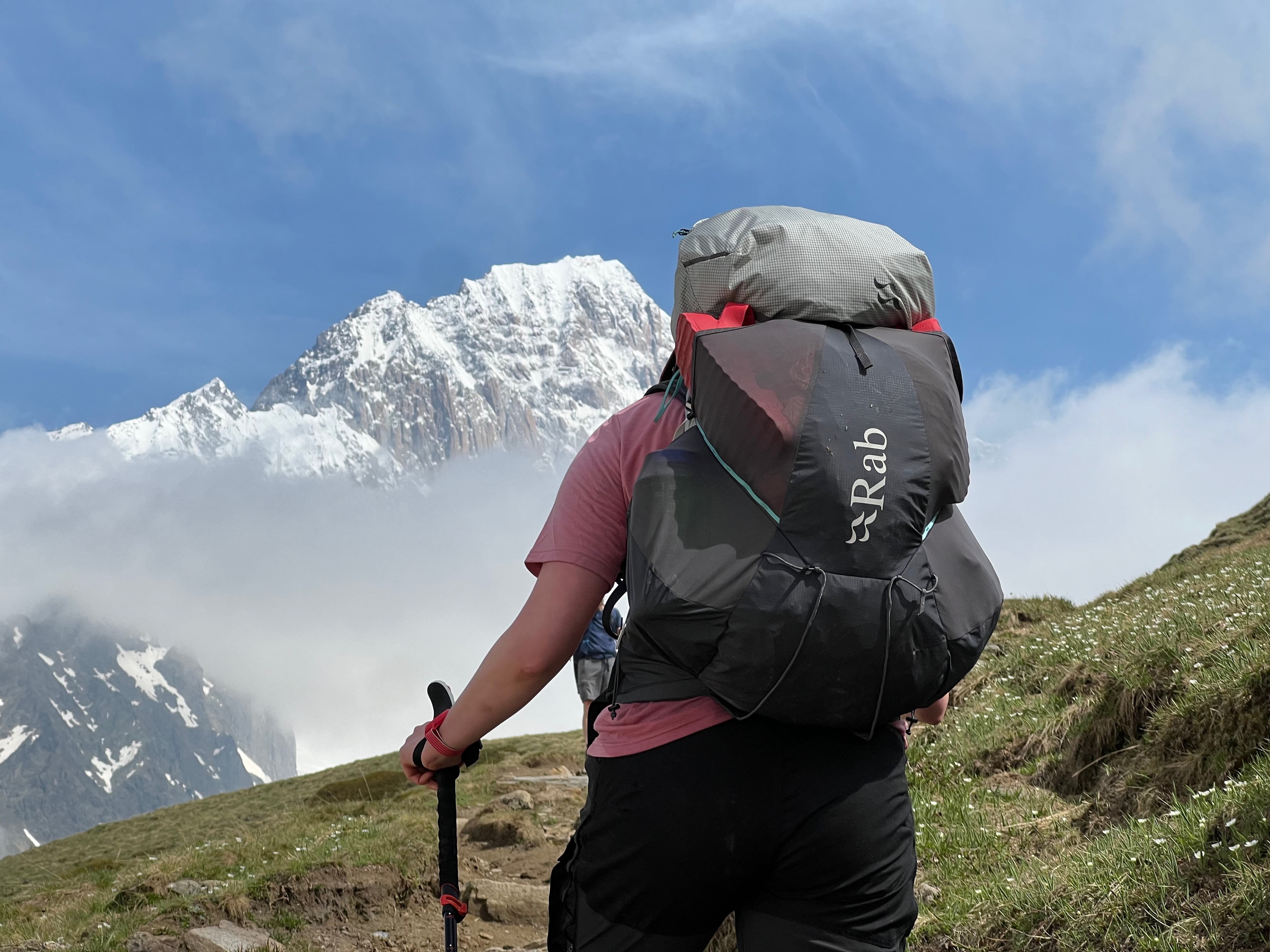 Rab backpack on the Tour du Mont Blanc