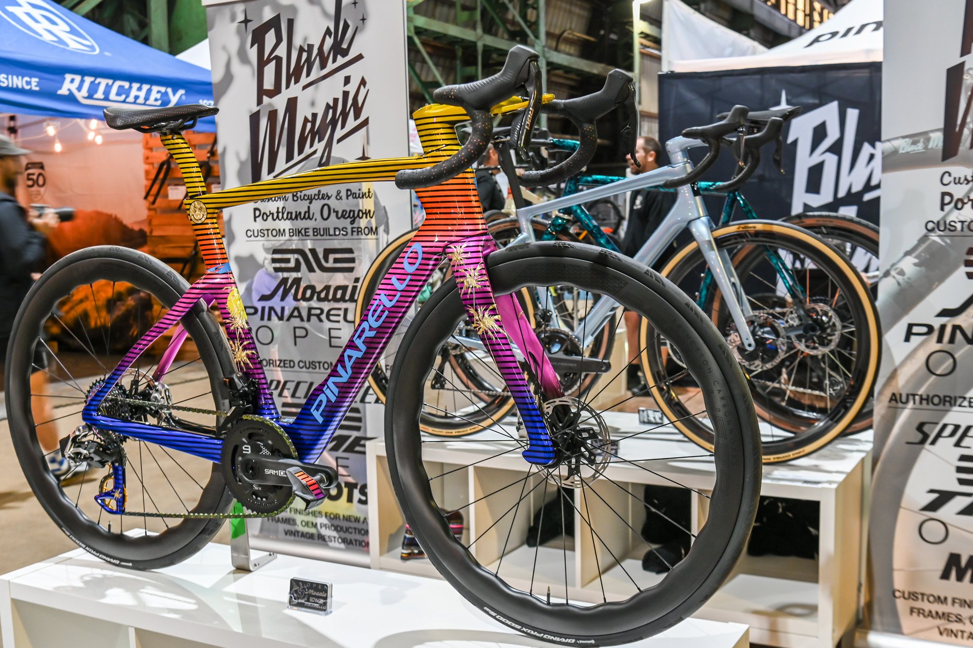 Pinarello Dogma F painted by Black Magic at the 2024 MADE Bike Show