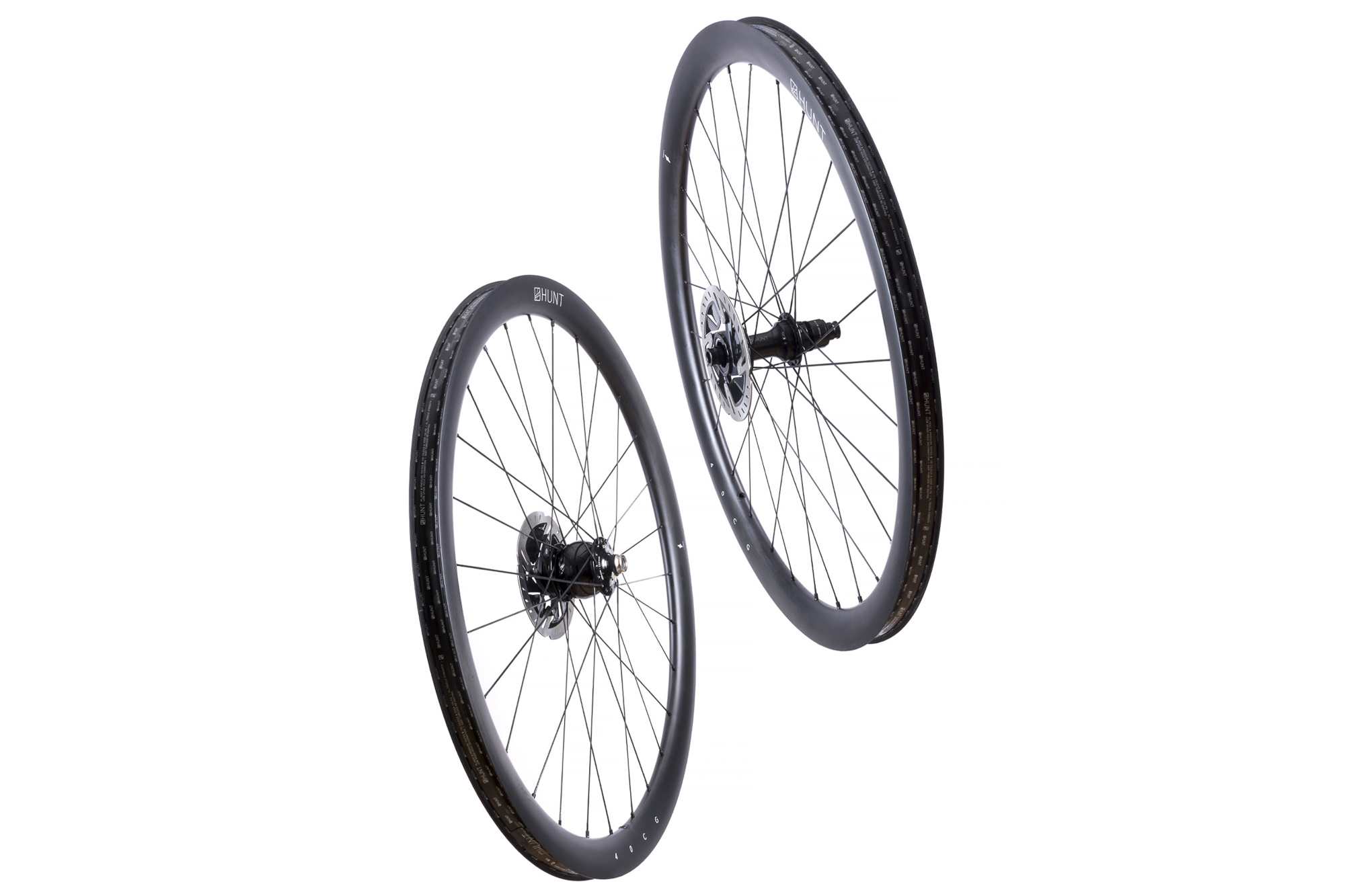 HUNT H_Cyclo 40 Carbon Gravel Race wheels studio image