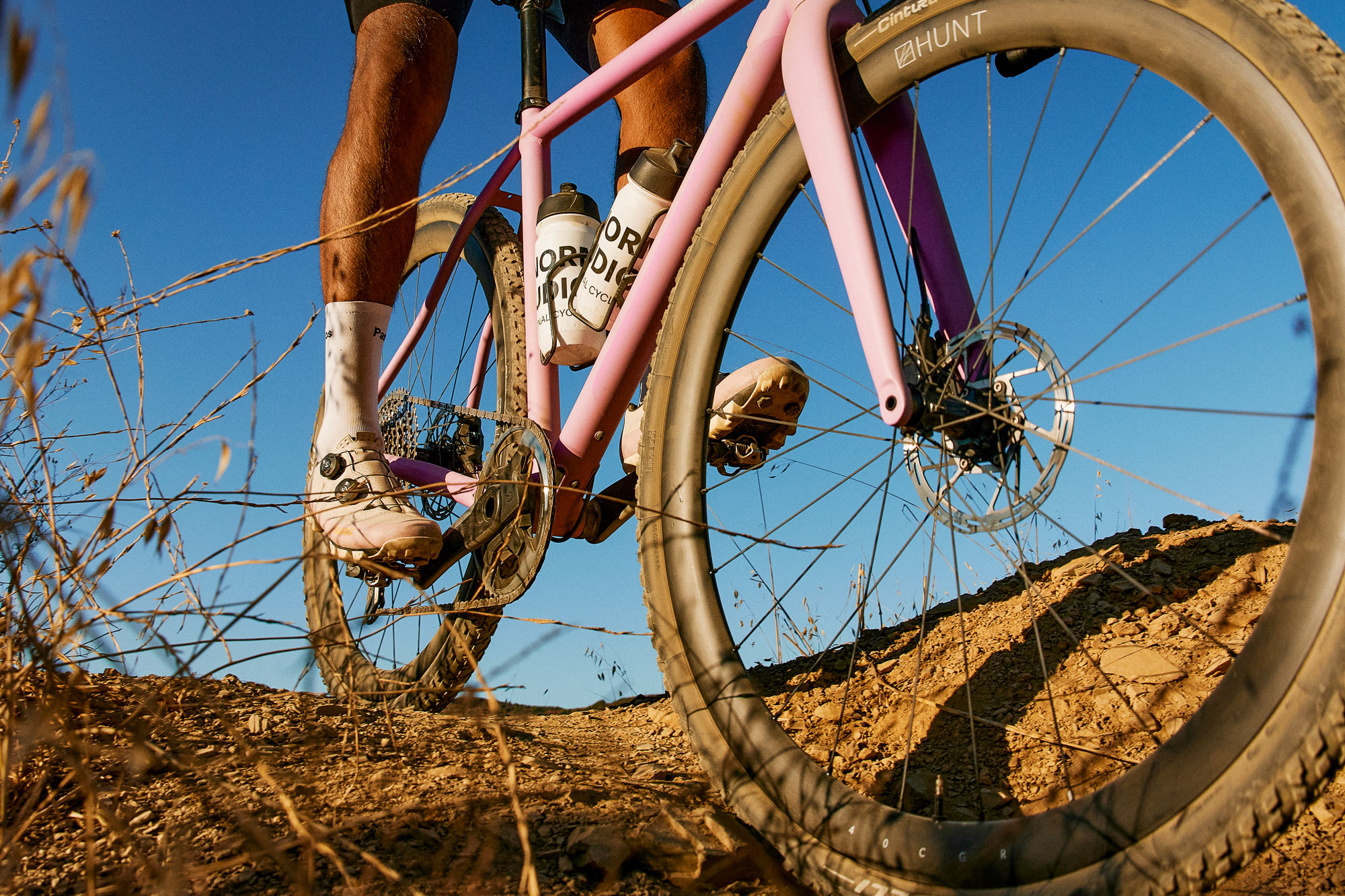 HUNT 40 Carbon Gravel Race H_Cyclo wheels on a trail