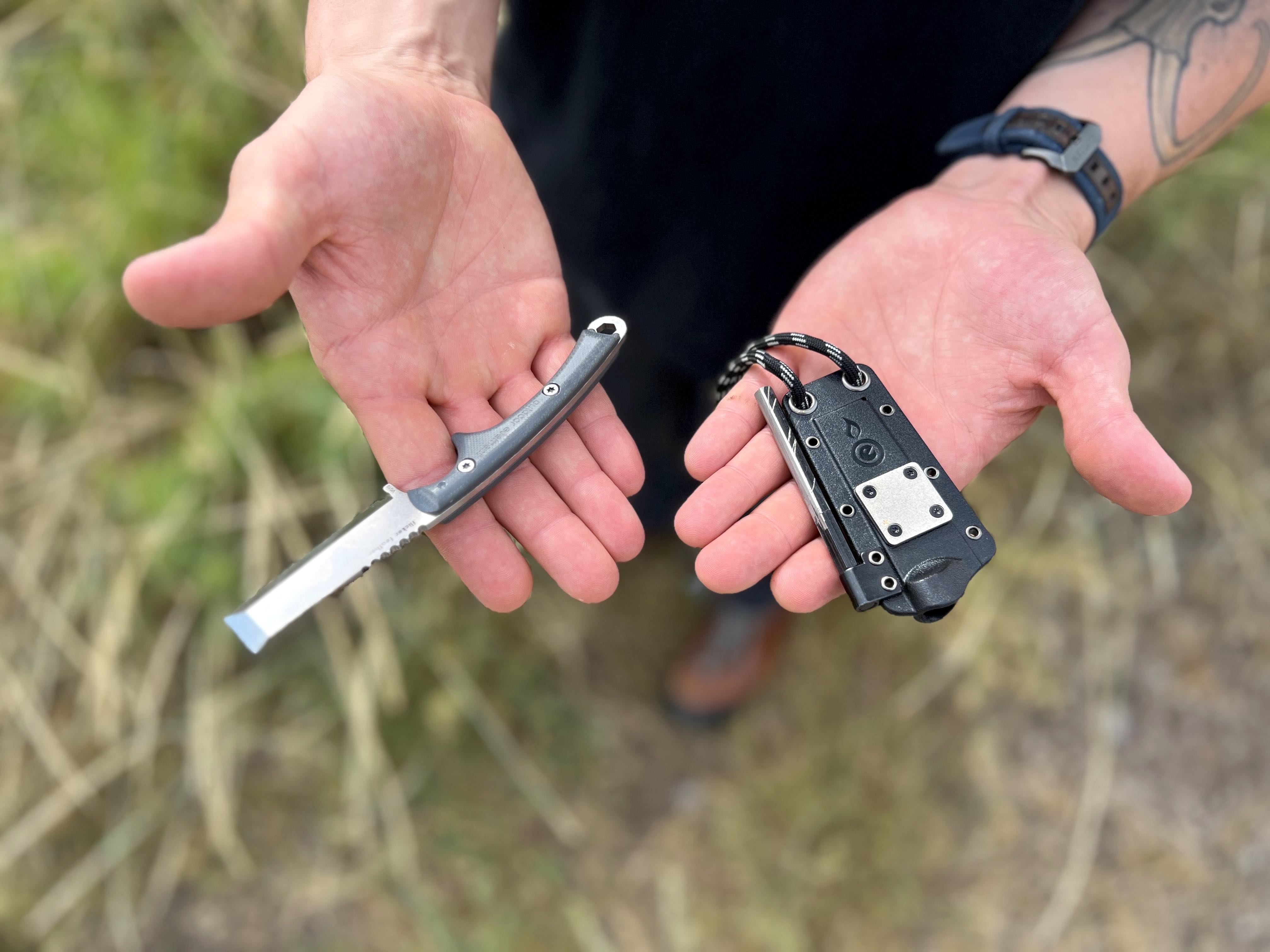 Outdoor Elemengt Flickr Feather EDC Survival Chisel Knife