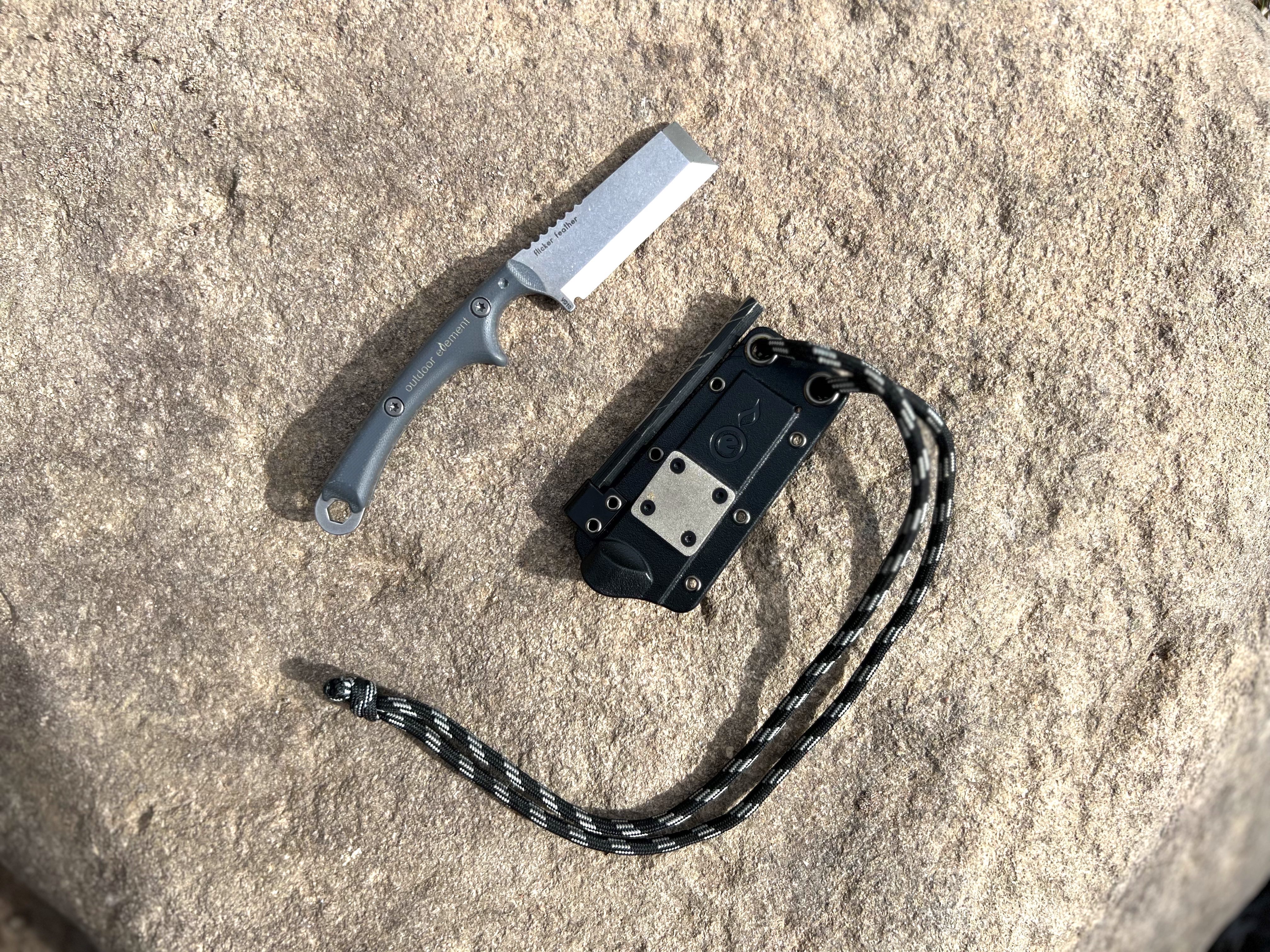 Outdoor Elemengt Flickr Feather EDC Survival Chisel Knife