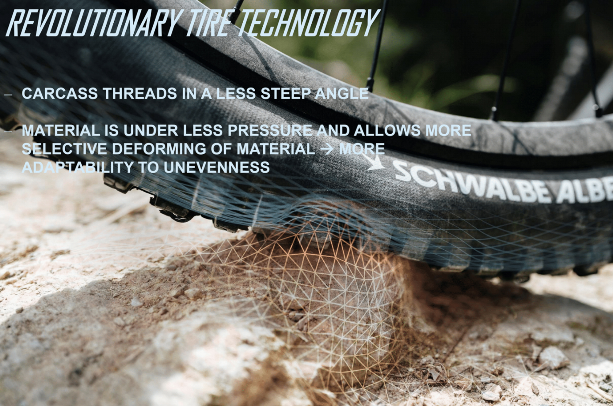 Schwalbe radial mountain bike tire informational image