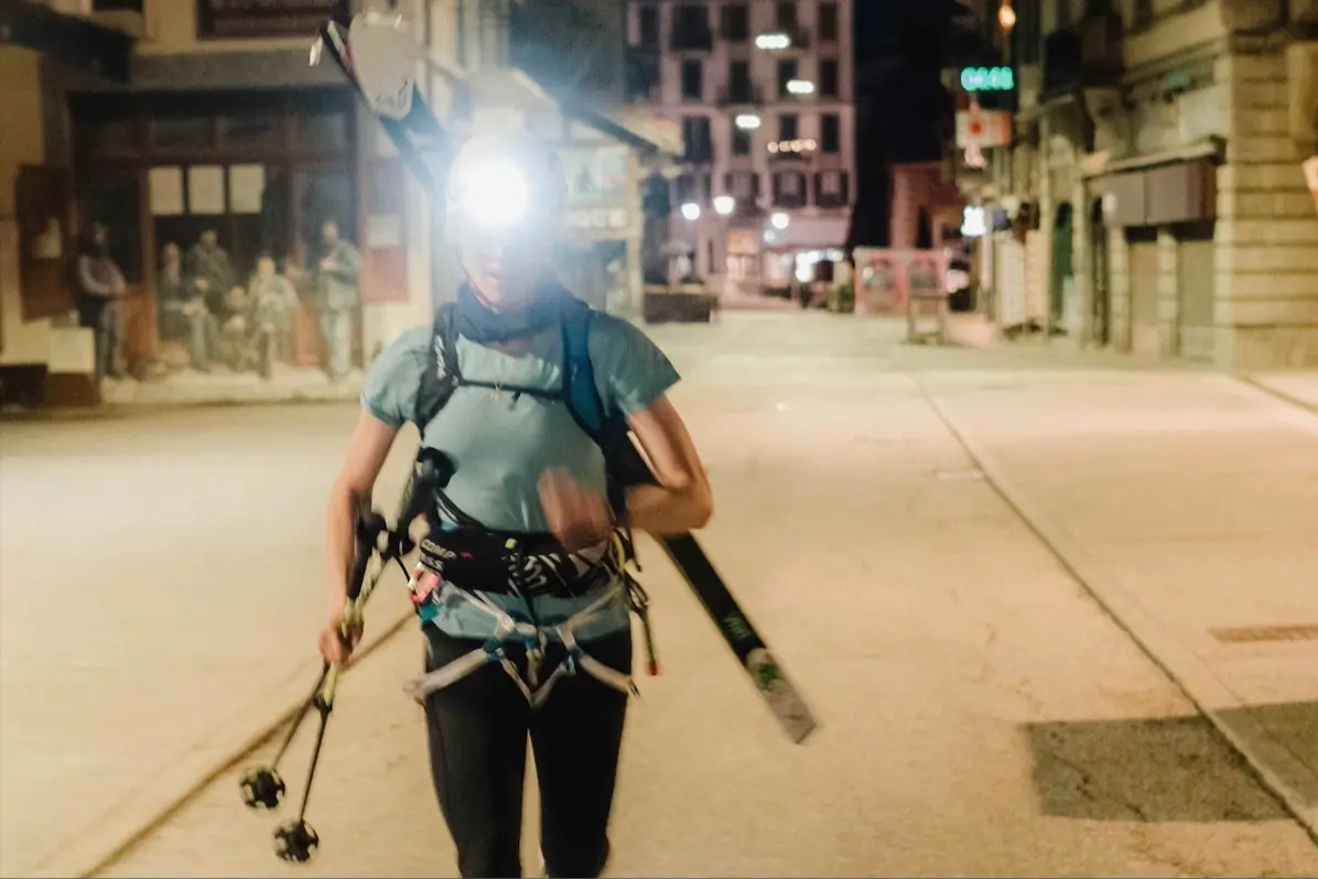 Anna DeMonte Women's Supported FKT Ski Mont Blanc