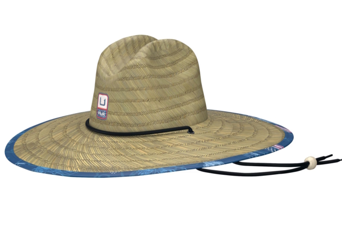 Men’s Huk Fish and Flags Straw Sun Hat