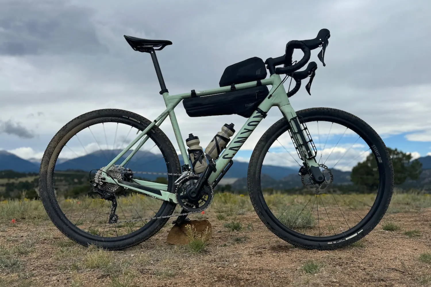 Tailfin bikepacking system parts on a gravel bike 