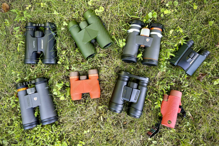 The best binoculars we tested laid out on display