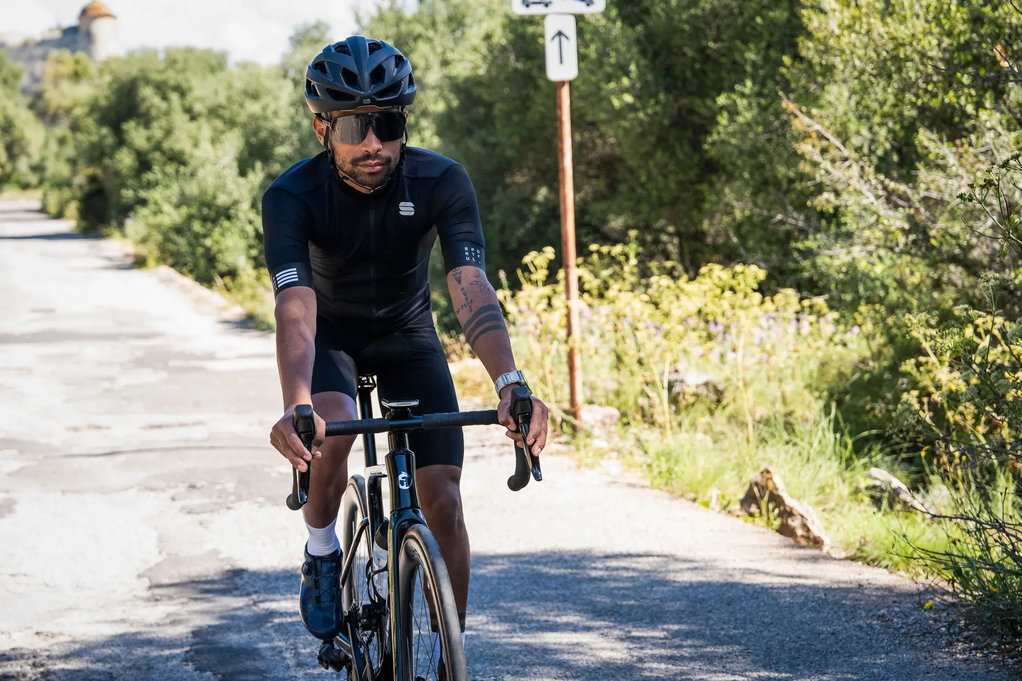 Rudy Project Rebel bike helmet on male cyclist
