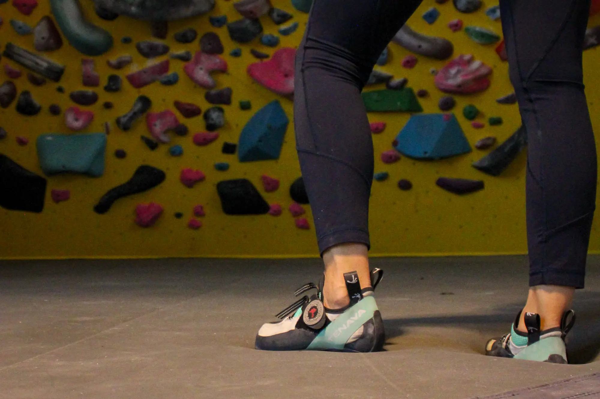 Tenaya Oasi LV in a climbing gym