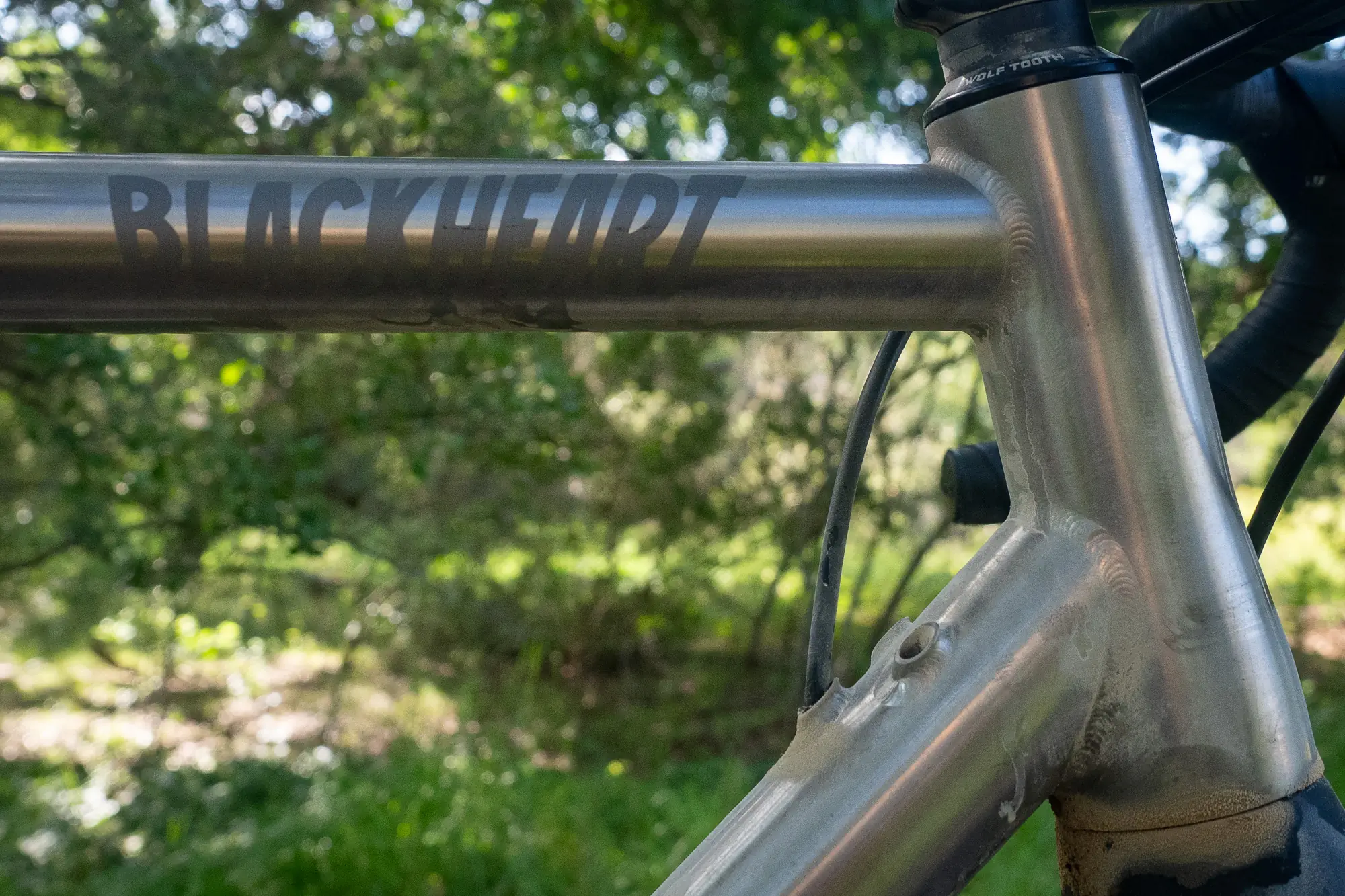 BlackHeart Bike Co. top tube/head tube junction
