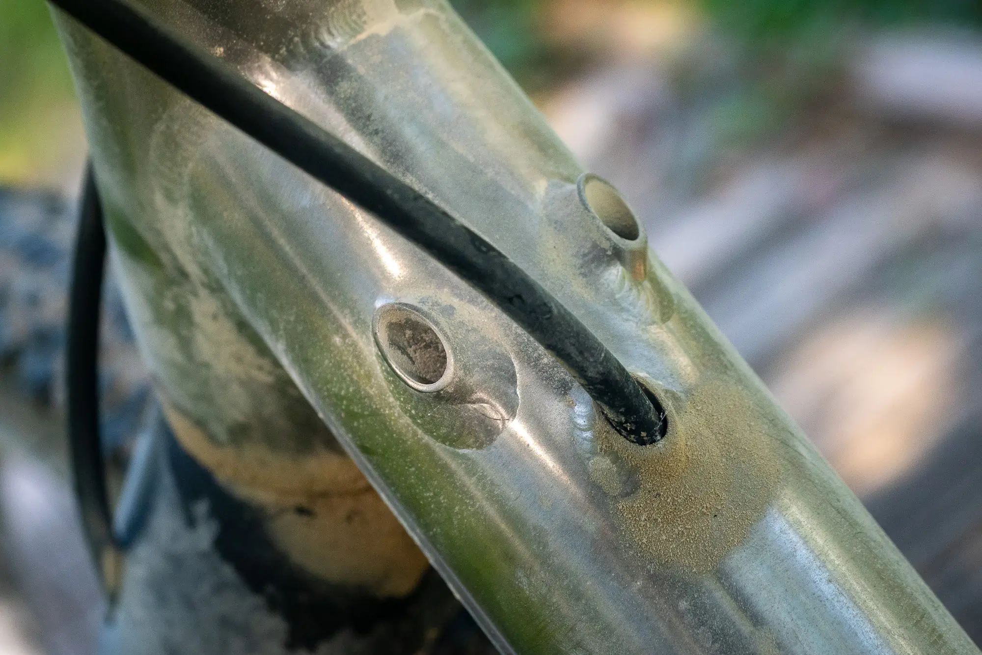 BlackHeart Bike Co. Allroad Ti downtube ports