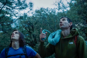 Conner Herson and Alex Honnold prepping for a climb in Yosemite