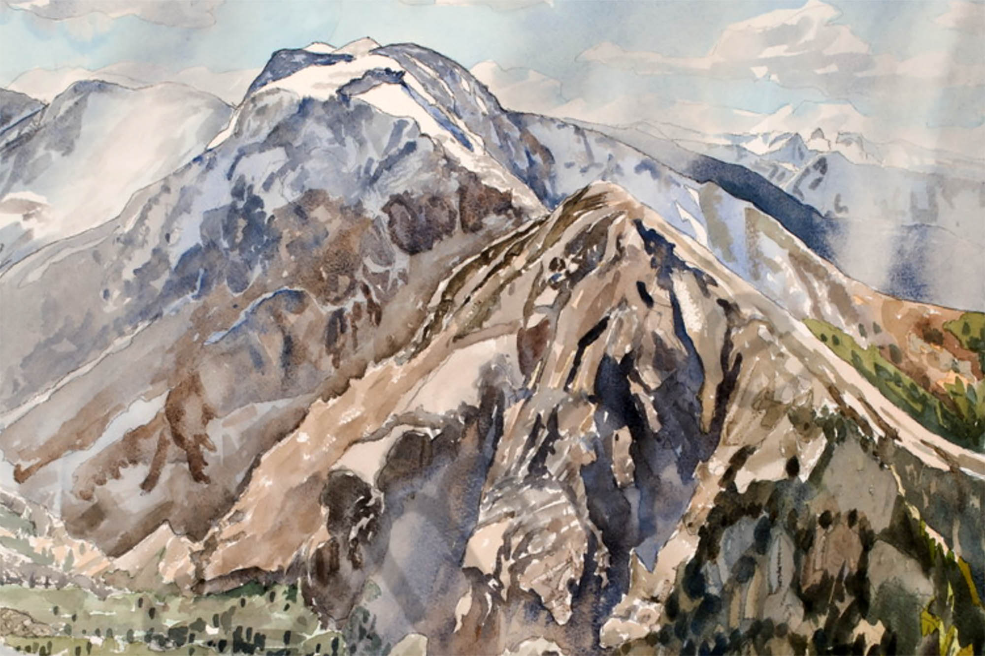 challenger-colorado-14er-watercolor-mike-wilson