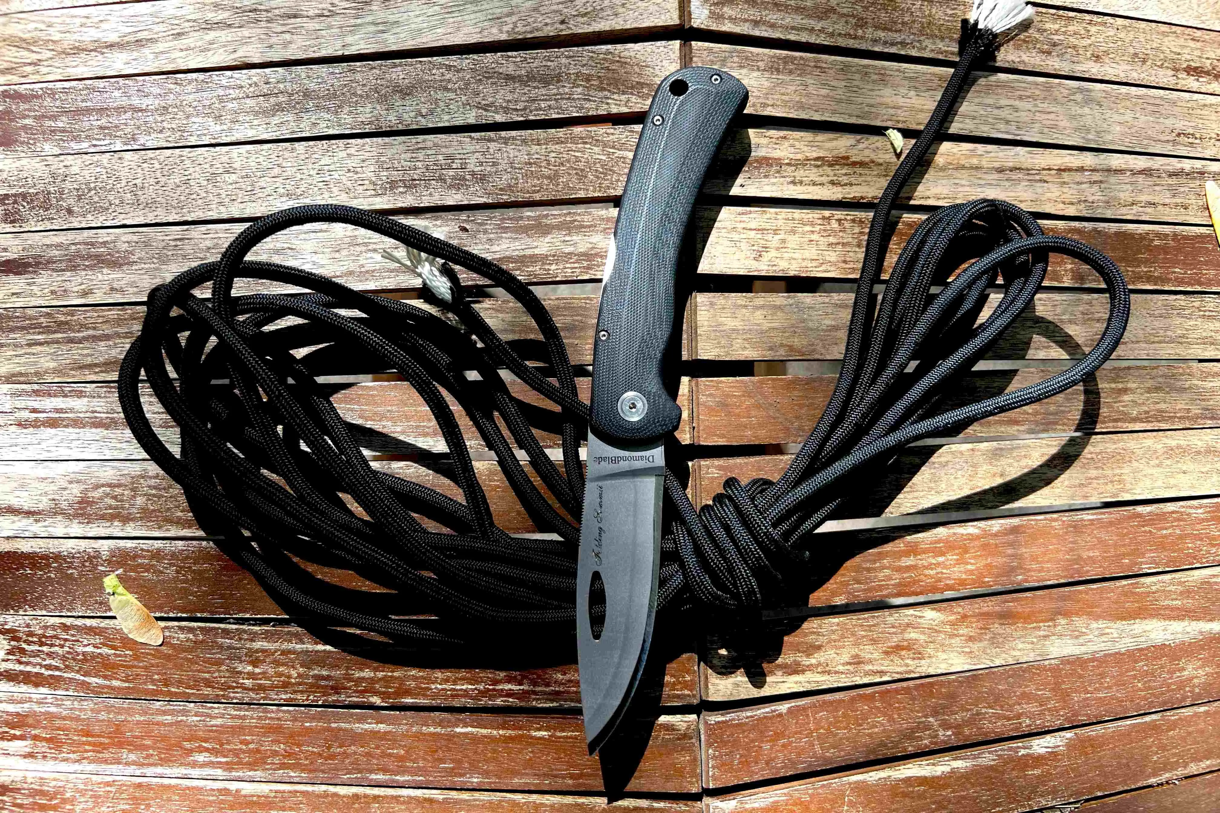 DiamondBlades Summit Folder friction forged hunting knife