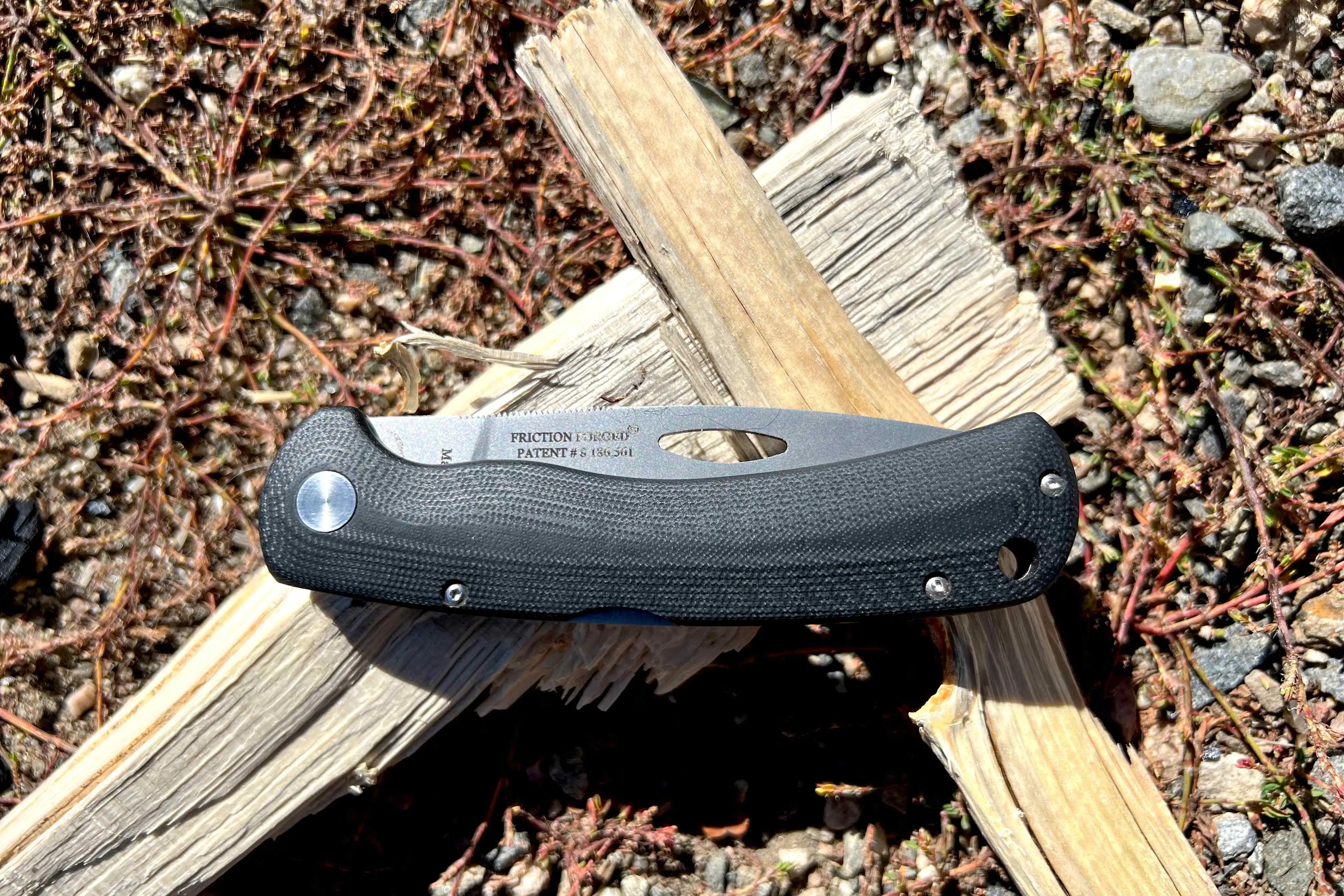 DiamondBlades Summit Folder friction forged hunting knife