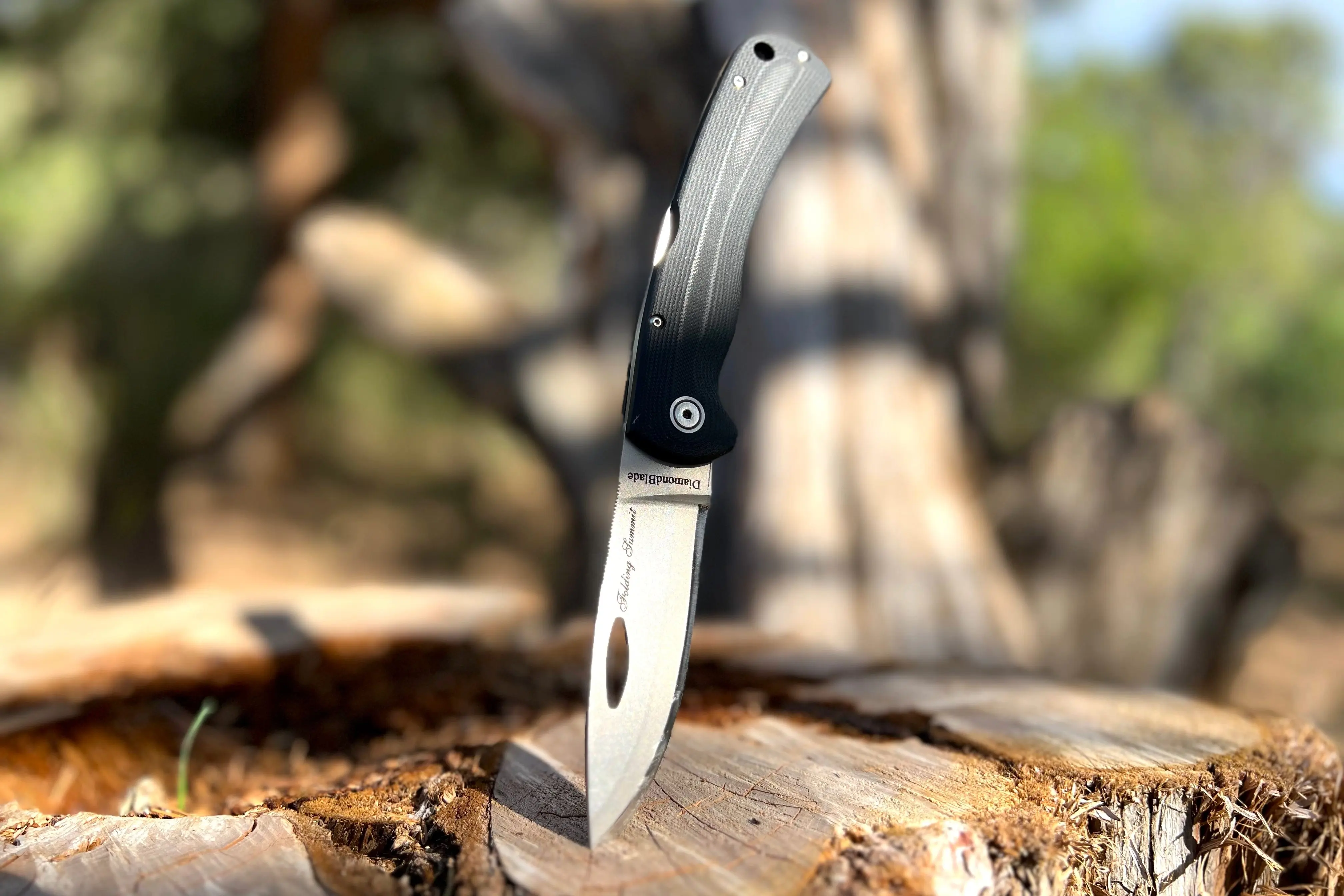 DiamondBlades Summit Folder friction forged hunting knife