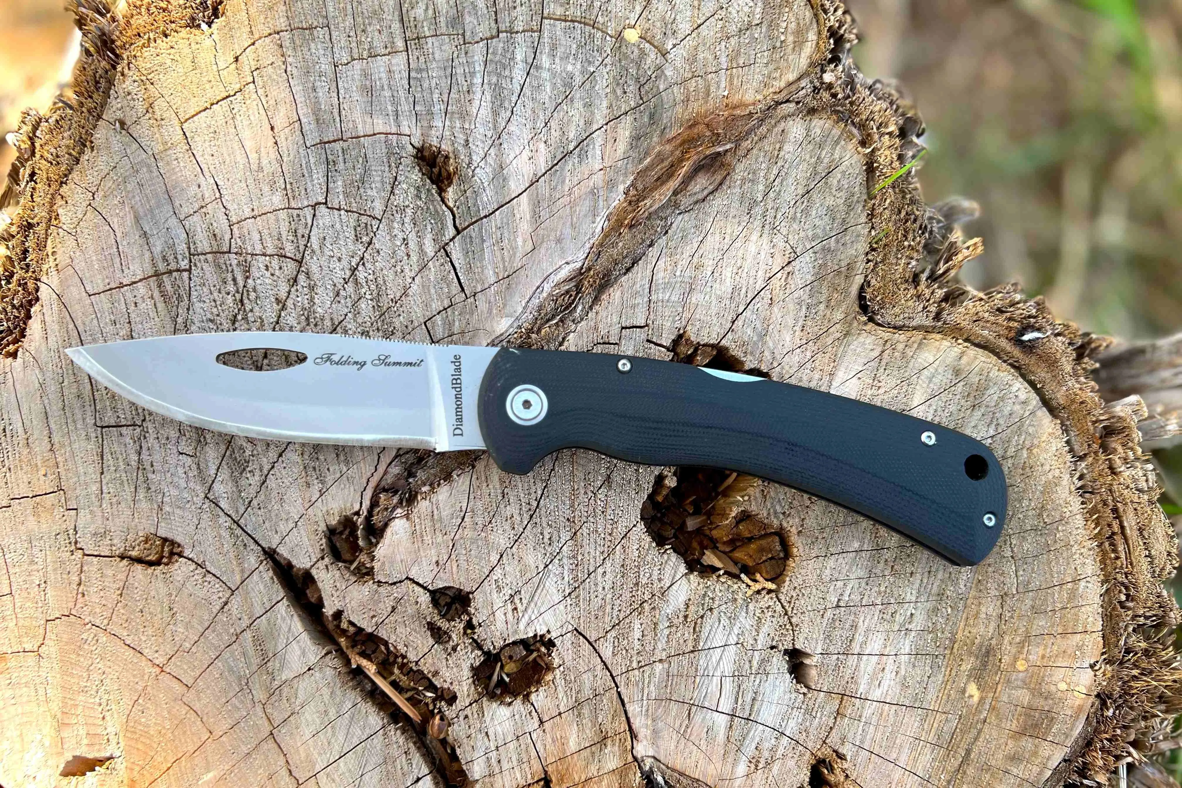 DiamondBlades Summit Folder friction forged hunting knife