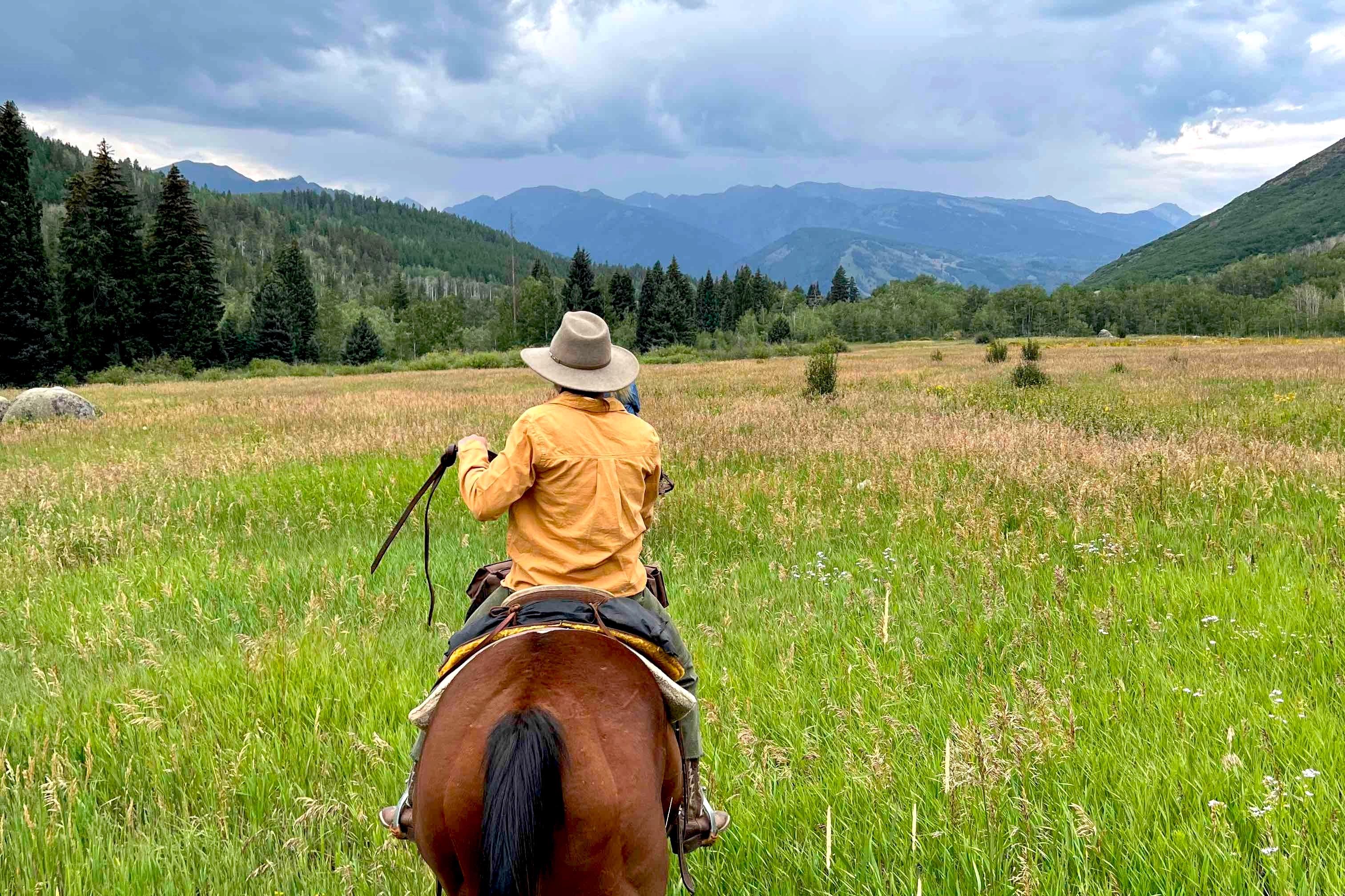 Vail to aspen horseback hut to hut ride bearcat stables