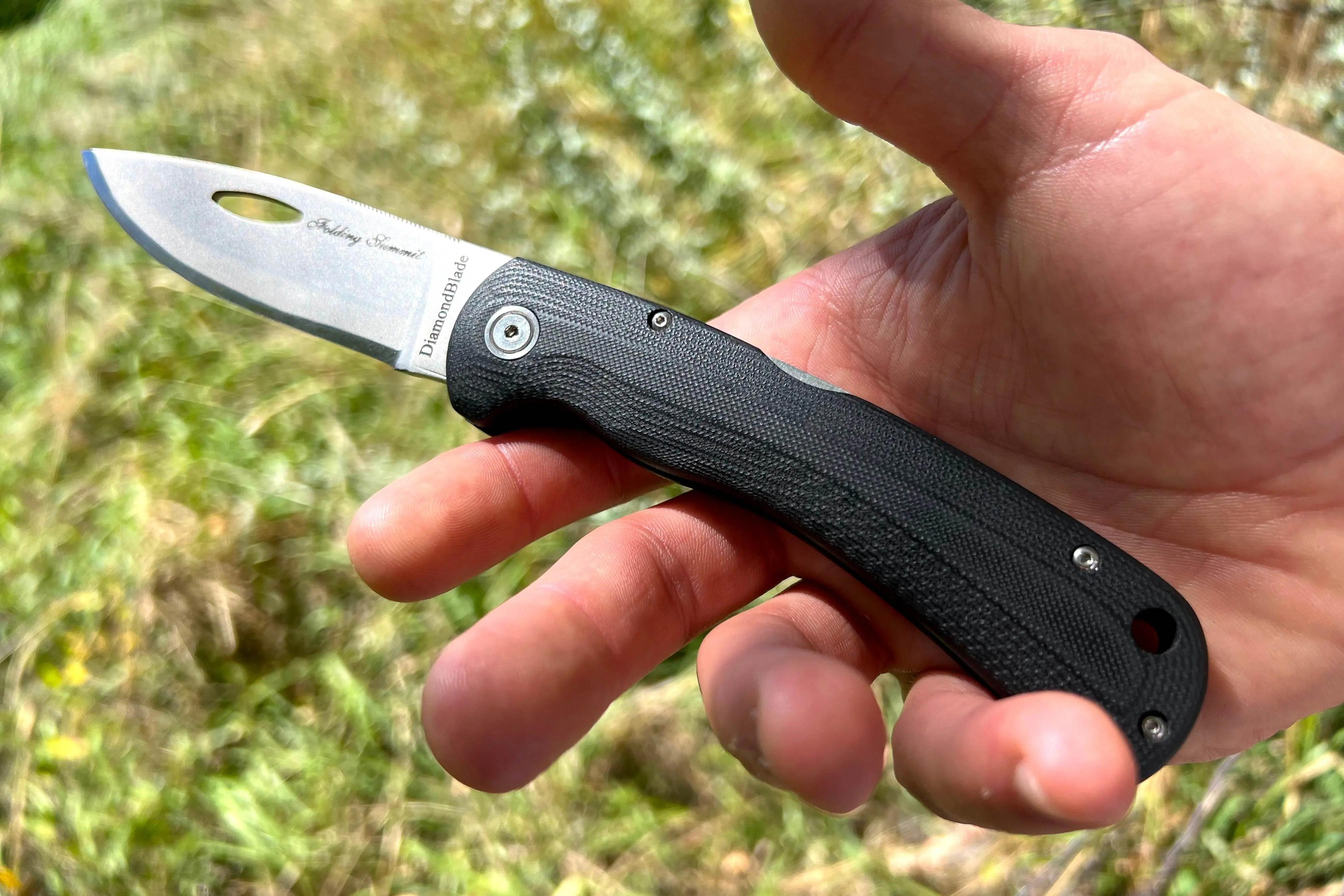 DiamondBlades Summit Folder friction forged hunting knife