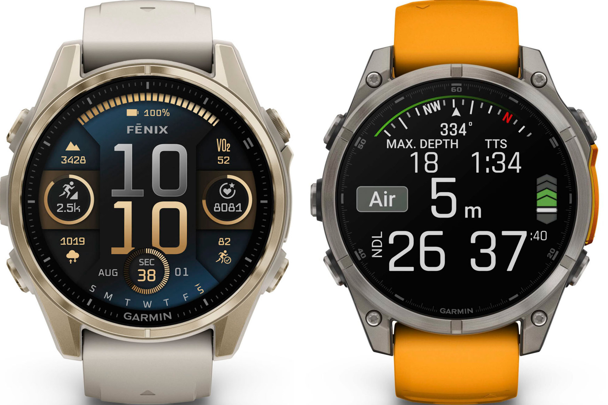 garmin fenix 8 close up