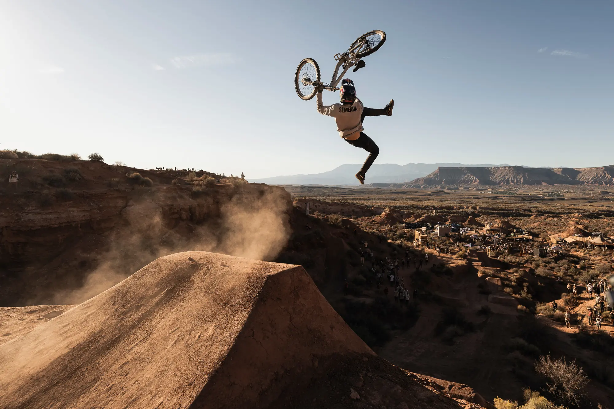 Brandon Semenuk performs during Red Bull Rampage 2024 in St. George, Utah, United States on October 12., 2024. 