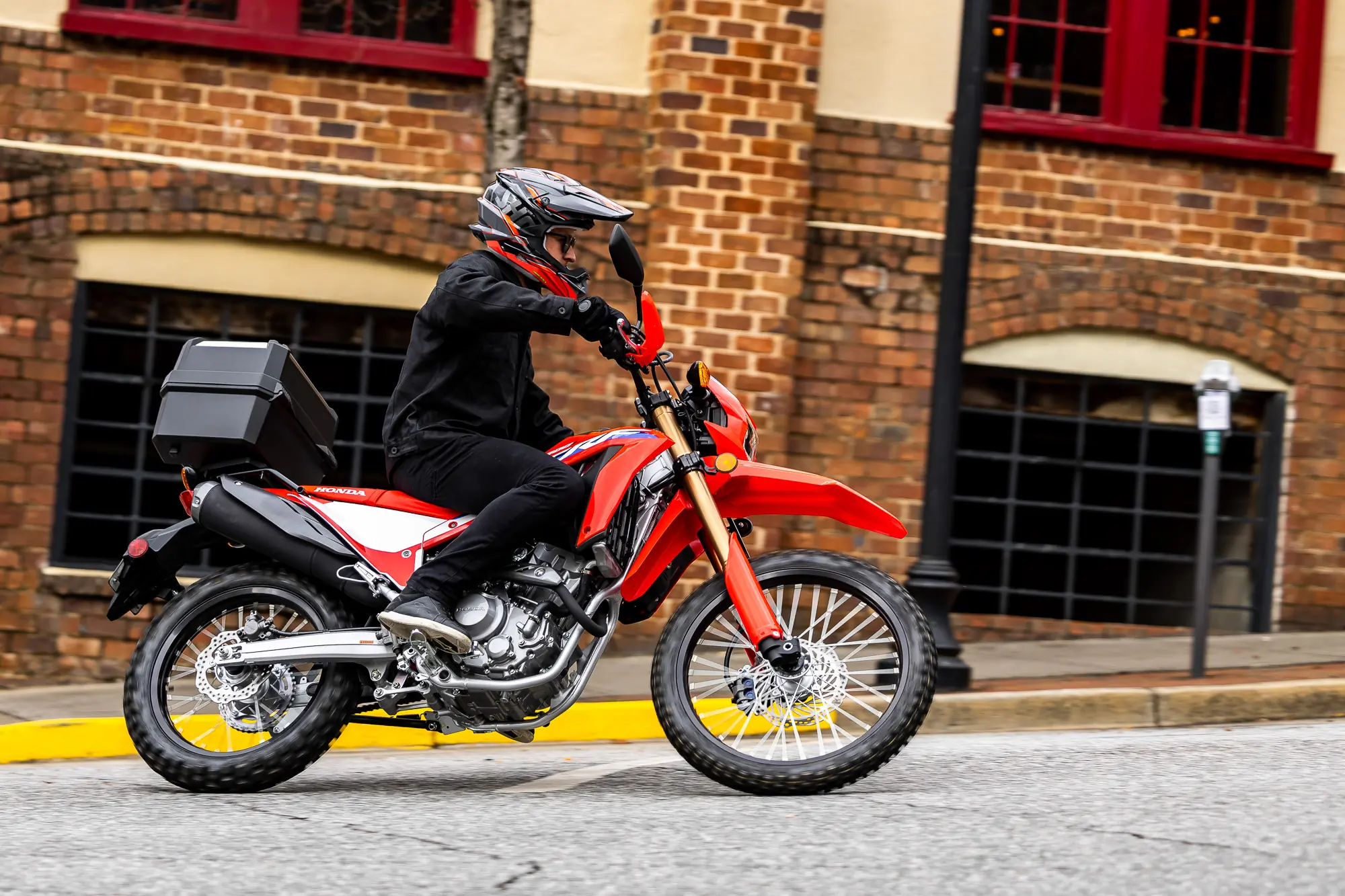 Honda CRF300L on a city street