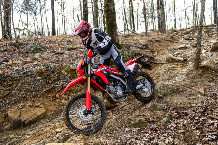 Honda CRF300L in the woods